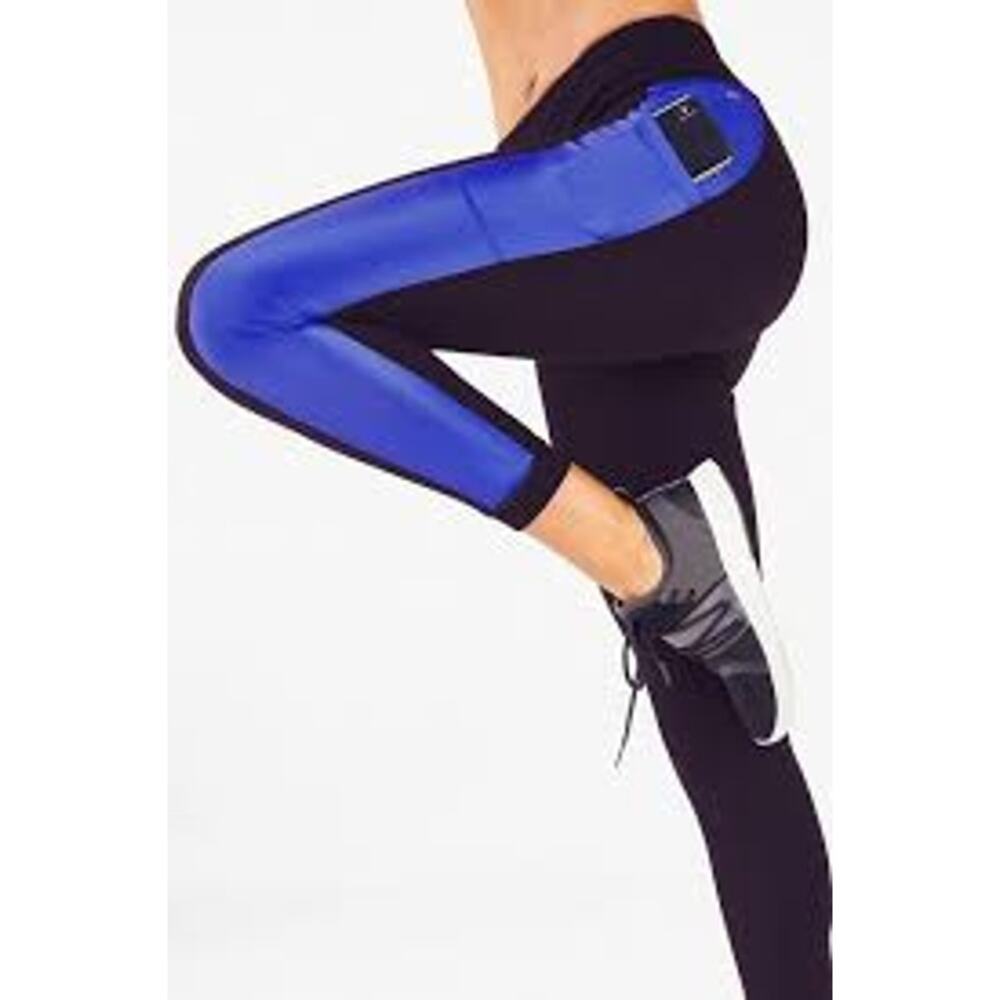 Fabletics Powerhold Define Mid-Rise 7/8 Legging Black Lapis Small READ AS IS